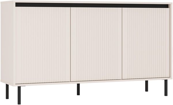 AX LIVING Sideboard Bodrum Kommode 3 Türen 149 cm Sandbeige