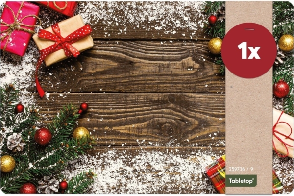 matches21 HOME & HOBBY Platzset Abwaschbares Tischset Weihnachten Geschenke, (1-St), Platzsets als Tisch-Untersetzer und Tisch-Deko für Esstisch Teller