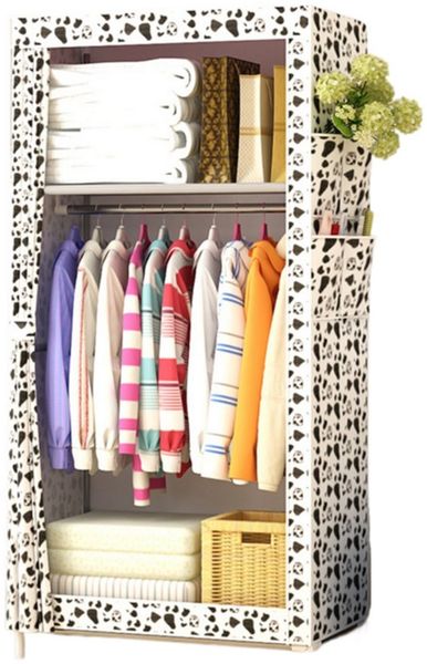 Jumpeak Stoffschrank stoff kleiderschrank,mit Überzug aus Vliesstoff,Kleiderstange Länge70*Breite45*Höhe160cm,Mehrere Farben,Oberer und unterer Stauraum