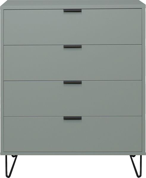 Kommode >Bonnie< in pine green matt lack - 81x100x45cm (BxHxT)