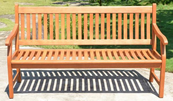 Eukalyptus Gartenbank Jersey | Klassische 3-Sitzer Bank für den Garten