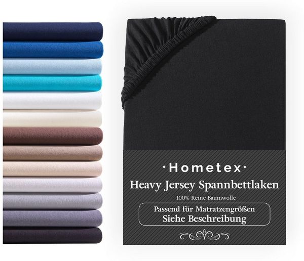 Hometex Premium Textiles Spannbettlaken Exclusive Split Topper-Spannbettlaken, Jersey, Gummizug: rundum, 100% Baumwolle Premium Qualität 160 g/m²