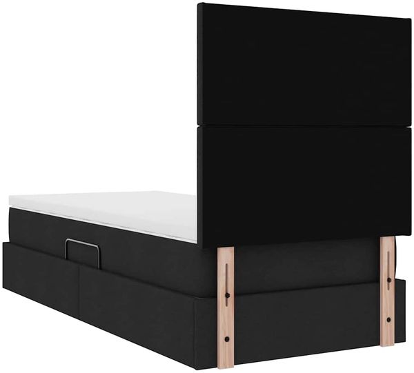 vidaXL Aufbewahrungsbett mit Matratze Schwarz 100 x 200 cm Polyester 3371699 Bild 11