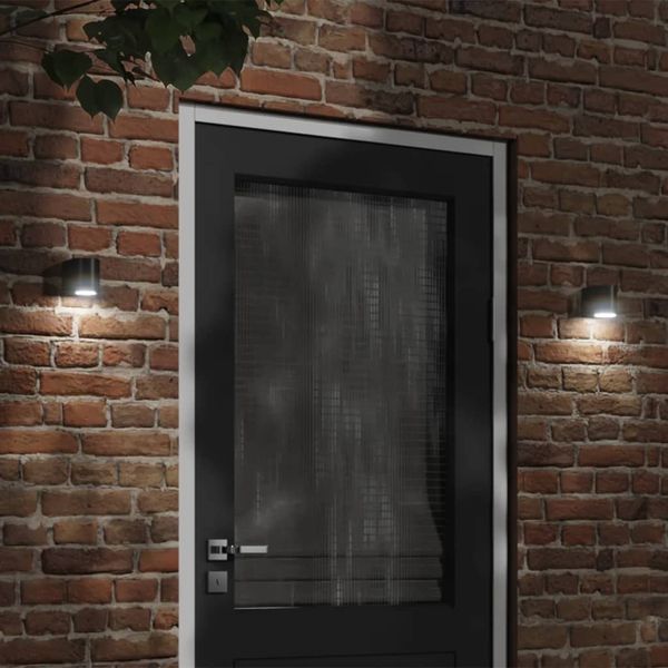 vidaXL Außenwandleuchte Schwarz Aluminiumdruckguss 4006318