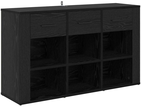vidaXL Sideboard Schwarz Eichen-Optik 100 x 30 x 59,5 cm Holzwerkstoff 881149