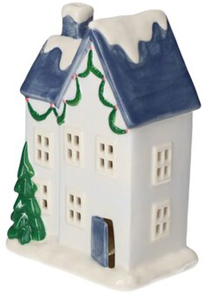 Gift Company Mignon LED Haus blau/weiß