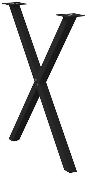 vidaXL Esstischbeine X-Form 2 Stk. Schwarz 70x(72-73) cm Stahl 4012916 Bild 4
