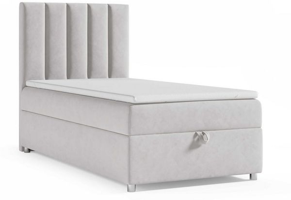 Best for Home Boxspringbett mit Bettkasten Trinity K-10 SINGLE Bonell-Matratze inkl. 7 cm Topper (Einzelbett, Polsterbett mit gepolstertes Kopfteil, Jugendbett, Kinderbett versch. Größen, 70x200 80x200 90x200 100x200 cm), Handwerksqualität, TOP Preis-L...