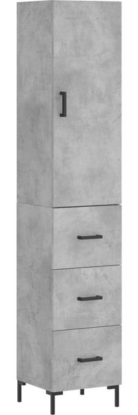 vidaXL Highboard Betongrau 34,5x34x180 cm Holzwerkstoff 3198853 Bild 2
