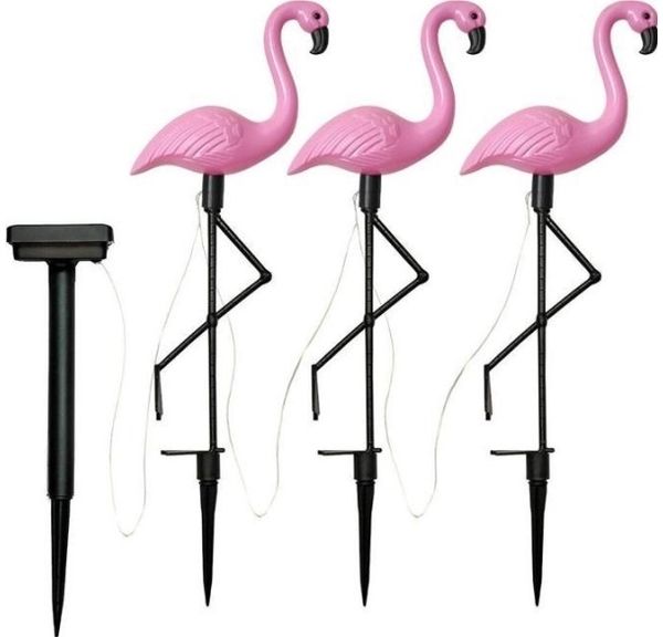 Aptel 3 Solar-LED-Gartenleuchten Flamingos IP65 (ZD50K)
