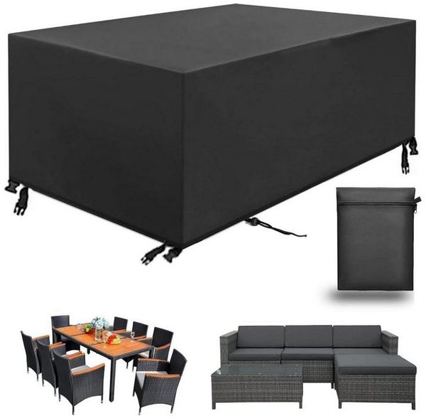 LuxusKollektion Gartenmöbel-Schutzhülle Abdeckplane Gartenmöbel Wasserdicht Schwarz 150x90x75cm 420D