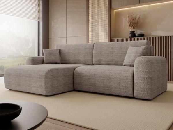 Ecksofa Floryn L (Farbe: Taro 25)