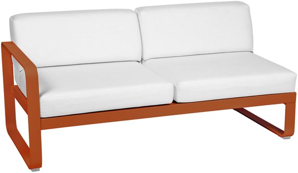 Bellevie Lounge 2-Sitzer Modul E2 Kandierte Orange 81 Grauweiß Links