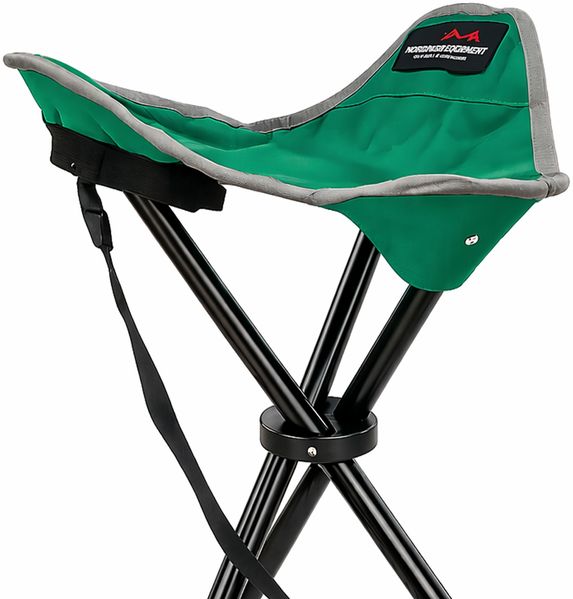 3Bein Dreibeinhocker Campinghocker Anglerhocker Tragegurt Grün H51cm