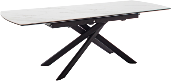 VANINO Auszugstisch - Schwarz-marmoriert / Edelstahl-gebürstet Bild 9