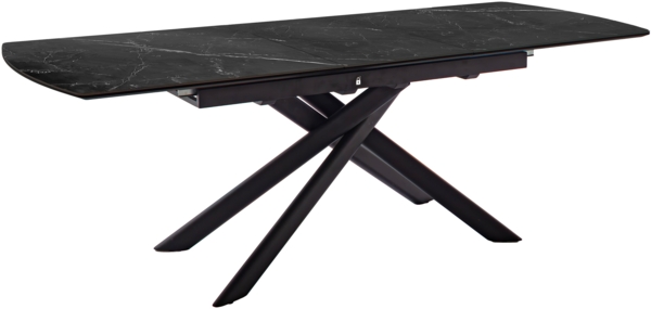 VANINO Auszugstisch - Schwarz-marmoriert / Edelstahl-gebürstet Bild 17