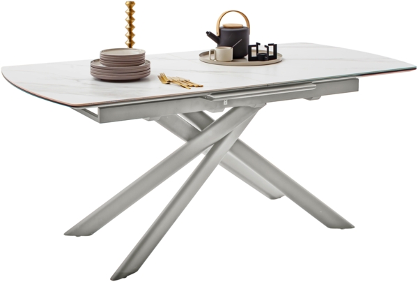 VANINO Auszugstisch - Schwarz-marmoriert / Edelstahl-gebürstet Bild 12