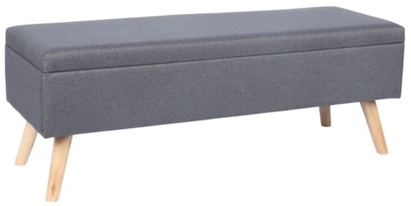 Sitzbank mit Stauraum Leinenoptik 10051420_111