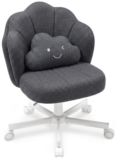 COMHOMA Bürostuhl Schminkstuhl Homeoffice Stuhl, Schreibtischstuhl Drehstuhl mit Rrollen, höhenverstellbar,für Schminktisch,Arbeitszimmer, Schlafzimmer,150kg