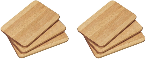 KESPER | 6er Pack | Frühstücksbrett Frühstücksbrettchen Essbrett | Buchenholz FSC-zertifiziert | idealer Begleiter zum Frühstückstisch