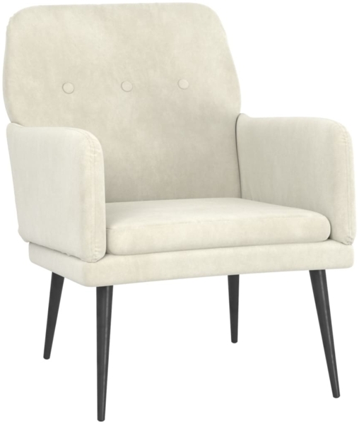 vidaXL Sessel Creme 62x79x79 cm Samt 351412