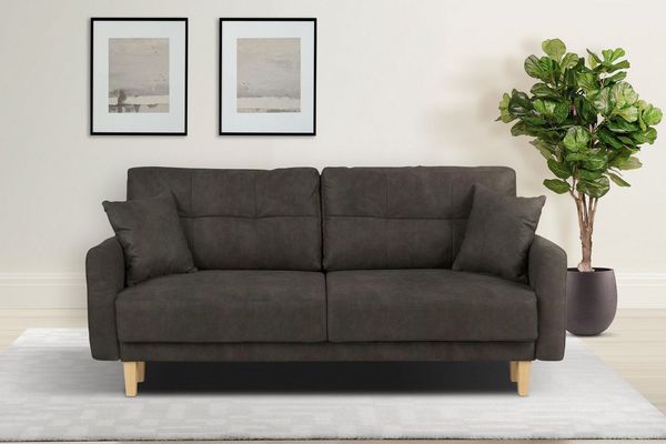 Home affaire 2-Sitzer TRIPLO mit Wellenunterfederung, Maße B/T/H: 165/100/89 cm, Sofa mit Steppung im Rückenbereich, incl. Rückenkissen und Zierkissen