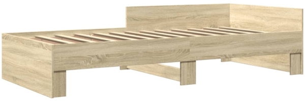 vidaXL Bettgestell ohne Matratze Sonoma-Eiche 75x190 cm Holzwerkstoff 849595 Bild 2