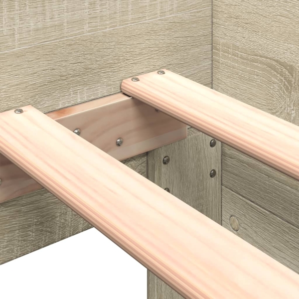 vidaXL Bettgestell ohne Matratze Sonoma-Eiche 75x190 cm Holzwerkstoff 849595 Bild 6