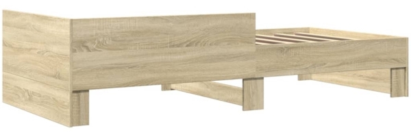 vidaXL Bettgestell ohne Matratze Sonoma-Eiche 75x190 cm Holzwerkstoff 849595 Bild 5
