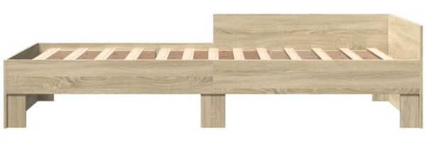 vidaXL Bettgestell ohne Matratze Sonoma-Eiche 75x190 cm Holzwerkstoff 849595 Bild 3