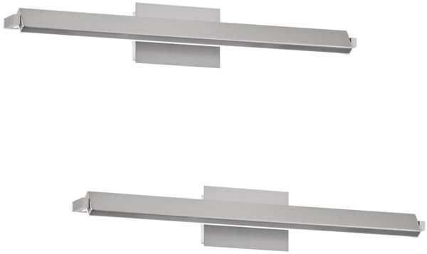 2er SET LED Wandlampen Silber schwenkbar & dimmbar, Breite 60cm