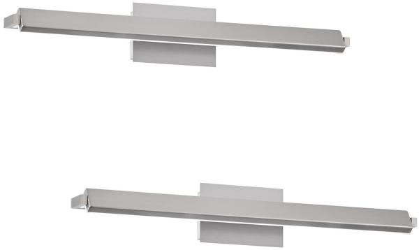 2er SET LED Wandlampen Silber schwenkbar & dimmbar 60cm lang