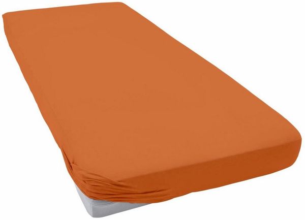Estella Zwirnjersey Spannbetttuch für Boxspring Topper 180-200x200x7 cm terracotta (370)