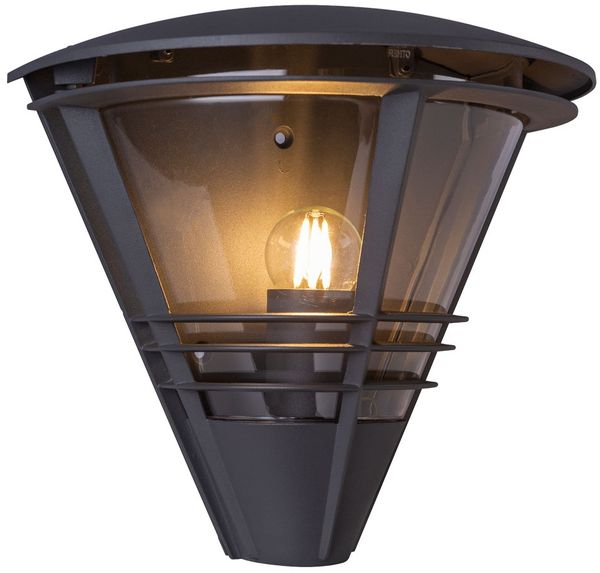 LED Wandlampe aus Aluminium, Anthrazit, Höhe 25 cm