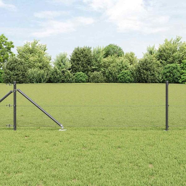 vidaXL Schweißdrahtzaun mit Spikes 10 x 0,5 m PVC-beschichteter Stahl 3352152