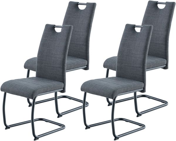 HELA Freischwinger FLORENZ (Set, 4 St), Rundrohrgestell Matching Colour, gepolstert, mit Griff