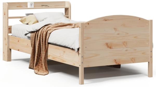 vidaXL Massivholzbett ohne Matratze 75x190 cm Kiefernholz 3306990