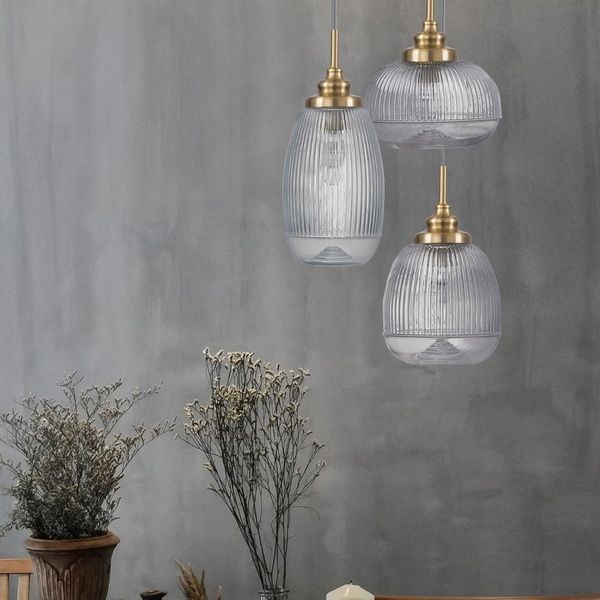Nova Luce 9731214 MOND Pendelleuchte rund 3-flammig Gold Transparent E14
