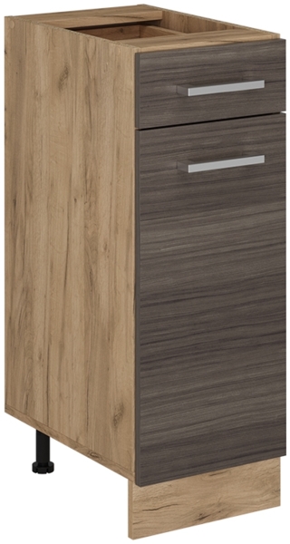 Küchenunterschrank R-Line Edelgrau 30 cm ohne Arbeitsplatte Vicco