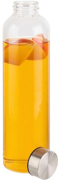 APS Trinkflasche, Glas, Deckel aus Edelstahl