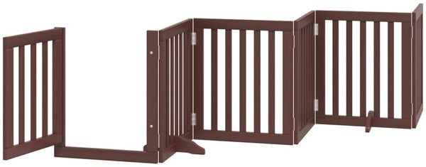 vidaXL 15-tlg. Hundetor mit Tür Faltbar Braun 750 cm Pappelholz 3155661 Bild 4