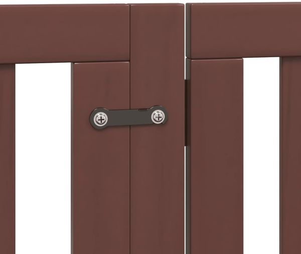 vidaXL 15-tlg. Hundetor mit Tür Faltbar Braun 750 cm Pappelholz 3155661 Bild 7