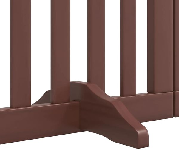 vidaXL 15-tlg. Hundetor mit Tür Faltbar Braun 750 cm Pappelholz 3155661 Bild 6