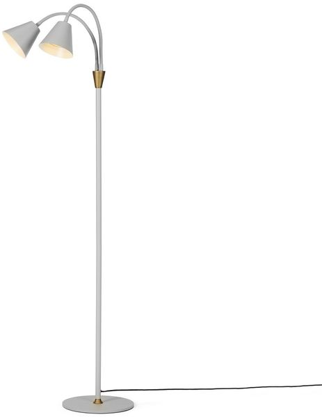 Halo Design 744879 Stehleuchte Hygge 2-flammig hellgrau messing