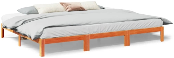 vidaXL Familienbett ohne Matratze Wachsbraun 270x200 cm Massivholz 3324570