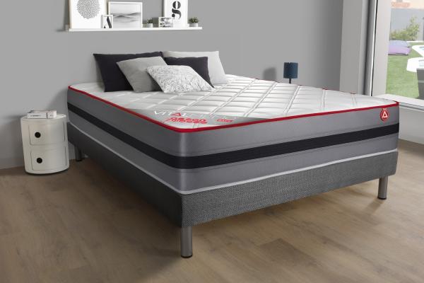 VITALMEMO BACK matratze 200x200 cm + Bettgestell mit lattenrost, Härtegrad 3, Memory-Schaum, Höhe : 25 cm Bild 2