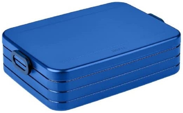 Mepal 2-tlg Bento-Lunchboxen Set Klein/Groß Take A – Brotdose mit Fächern, geeignet für bis zu 4 BZW. 8 Butterbrote, TPE/pp/abs, 0 mm Vivid Blue Bild 6