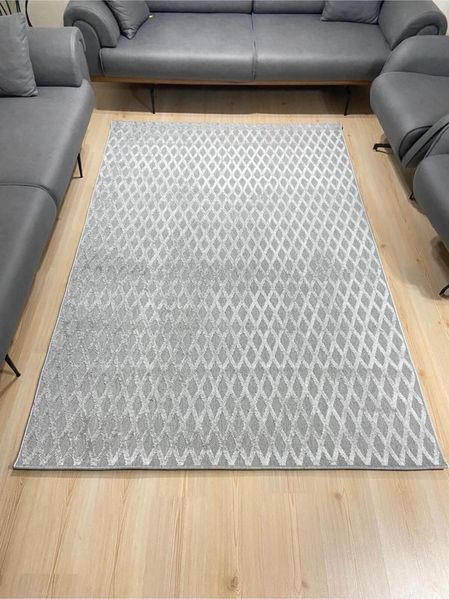 Skandinavischer Sisal-Teppich 200 x 290 cm Polyester Grau 88684670 [en. casa]