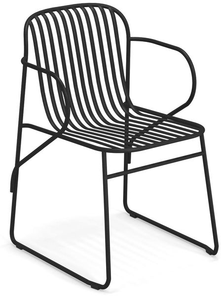 2er Set Riviera Gartenstuhl schwarz