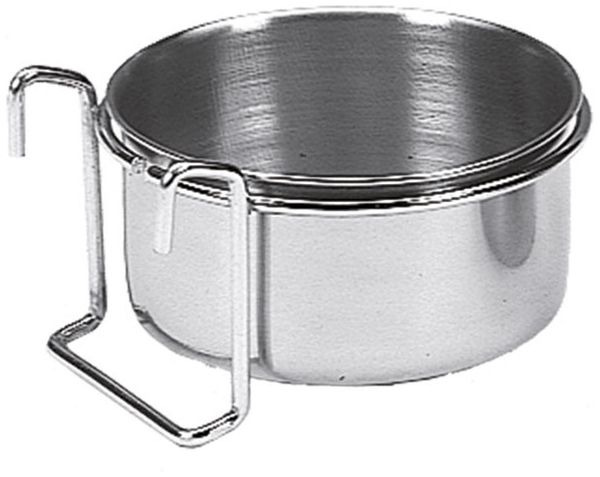 Nobby Hundenapf Edelstahl mit Befestigung Ø 10 cm - 250 ml silber